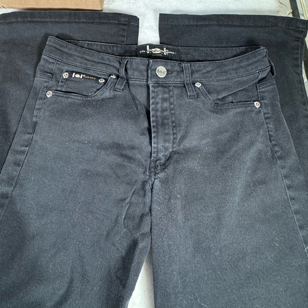 Y2K LEI Black Flare Pants